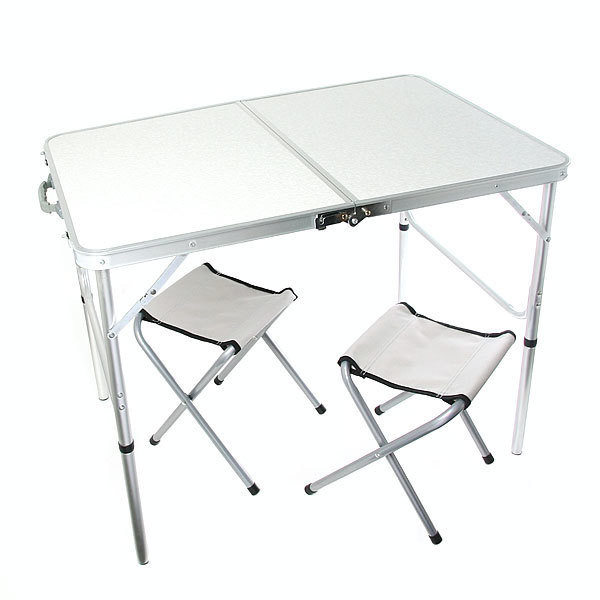 Стол кемпинговый складной и 2 стула, 90*60*70см