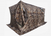 Палатка зимняя КУБ 3 Дубль (трехслойная, дышащая, камыш, москитная сетка)