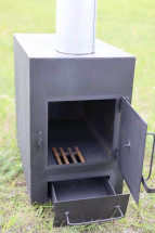 Печь "Буржуйка" с искрогасителем и трубой