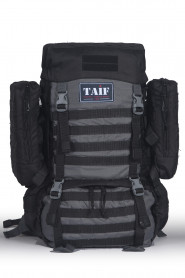Рюкзак тактический Сармат 3, Оксфорд (рип-стоп), черный-серый, 65 л, ТАЙФ