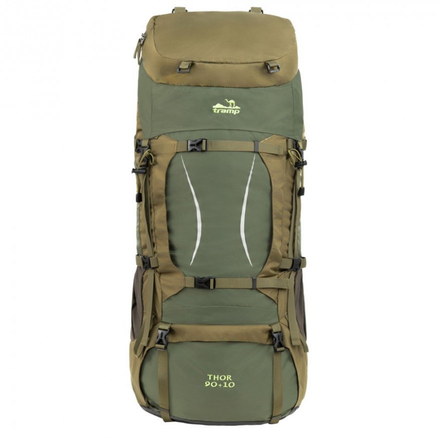 Рюкзак туристический Thor 90+10 Оливковый, Tramp