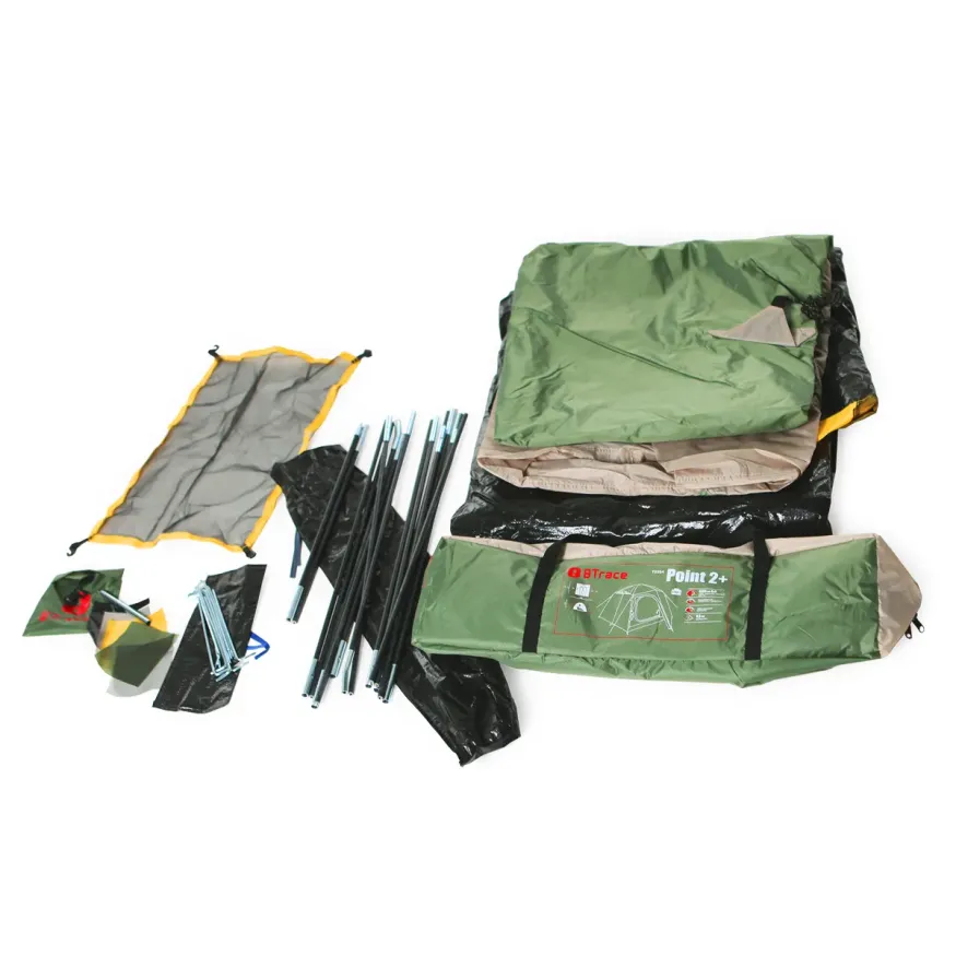 Палатка Point 2+ зеленый/бежевый, Btrace